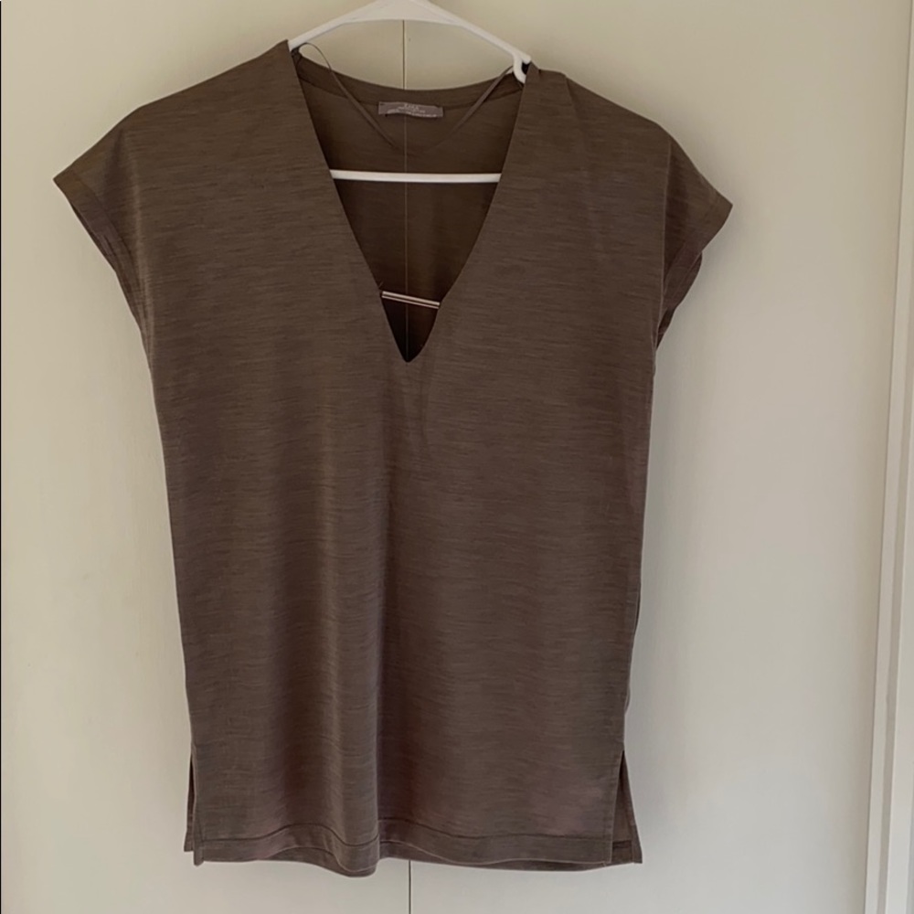 Olive green/gray Zara top